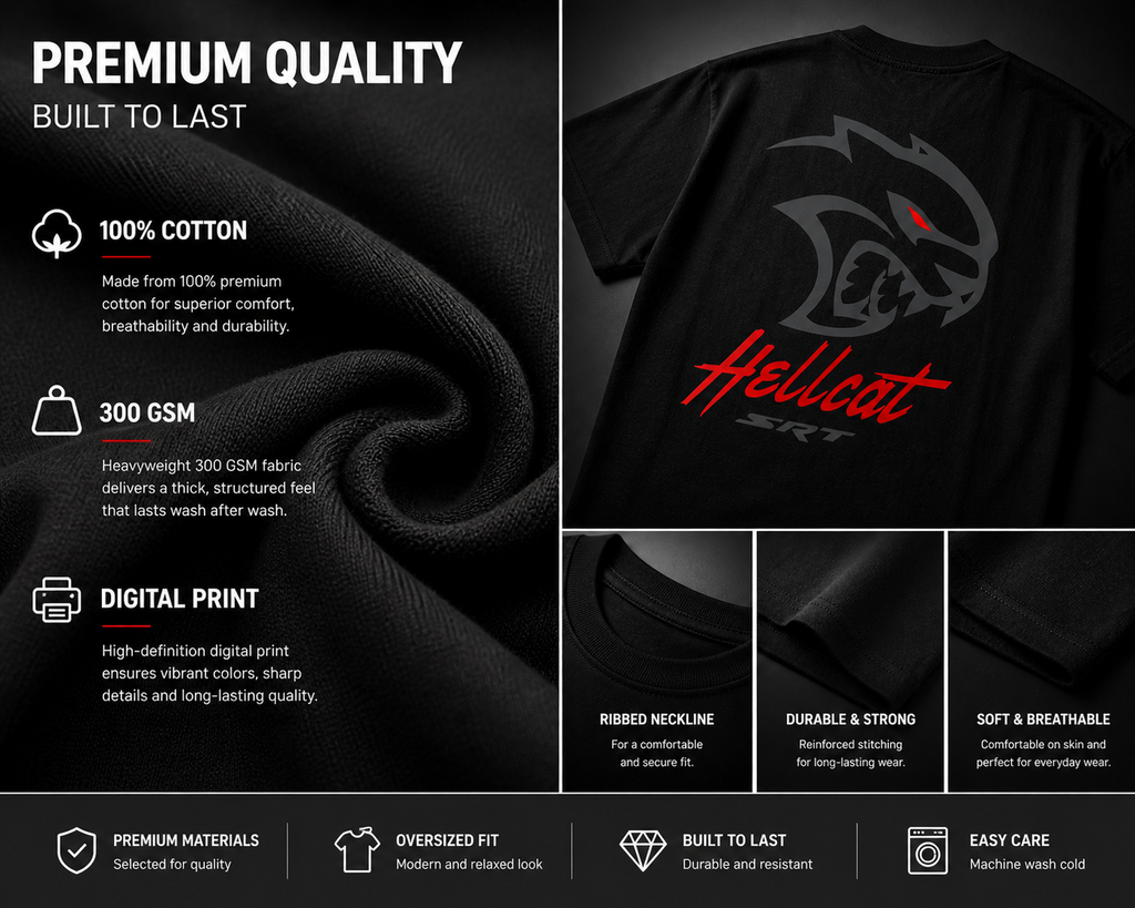TASSIO Hellcat edition tee-300GMS premium