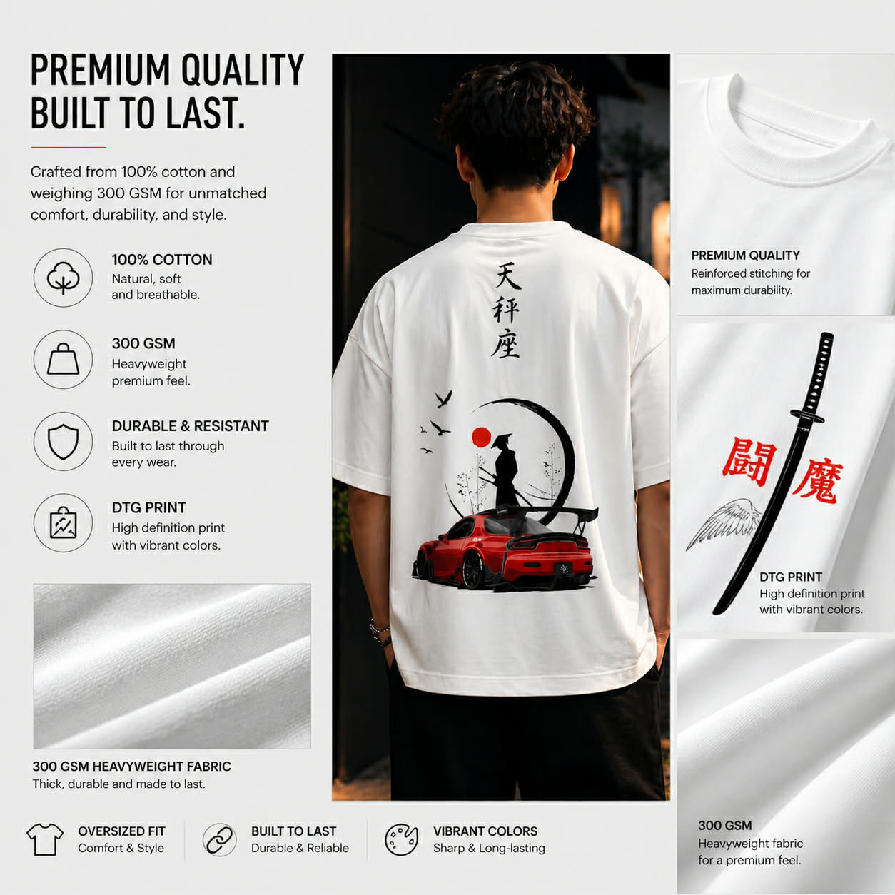 TASSIO Shadow tee- premium heavyweight